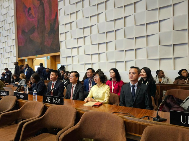 Đoàn Việt Nam tại kỳ họp Đại hội đồng lần thứ 24 - Ảnh: Bộ Ngoại giao