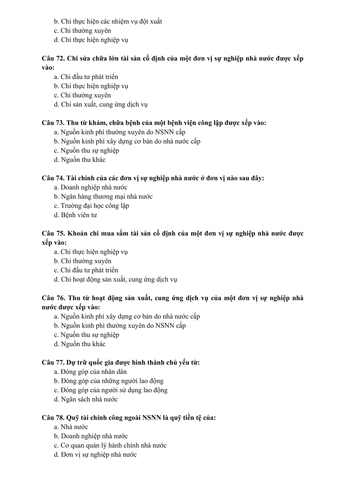 176 câu trắc nghiệm Luật NSNN thi Kho bạc