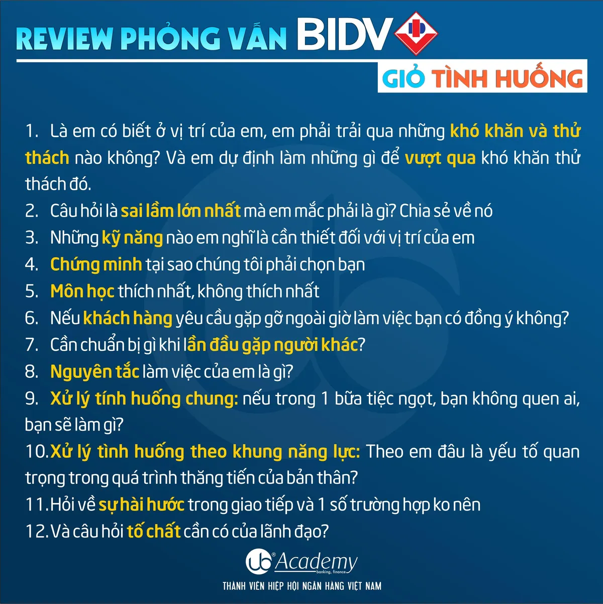 Ảnh minh họa – Tổng hợp câu hỏi Phỏng vấn BIDV năm 2020