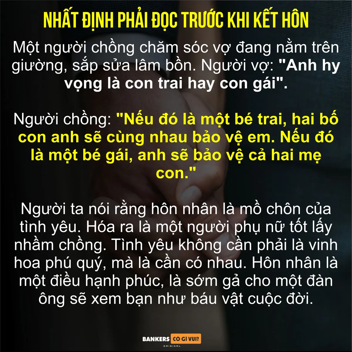 Ảnh minh họa – Ba câu chuyện phải đọc trước khi kết hôn