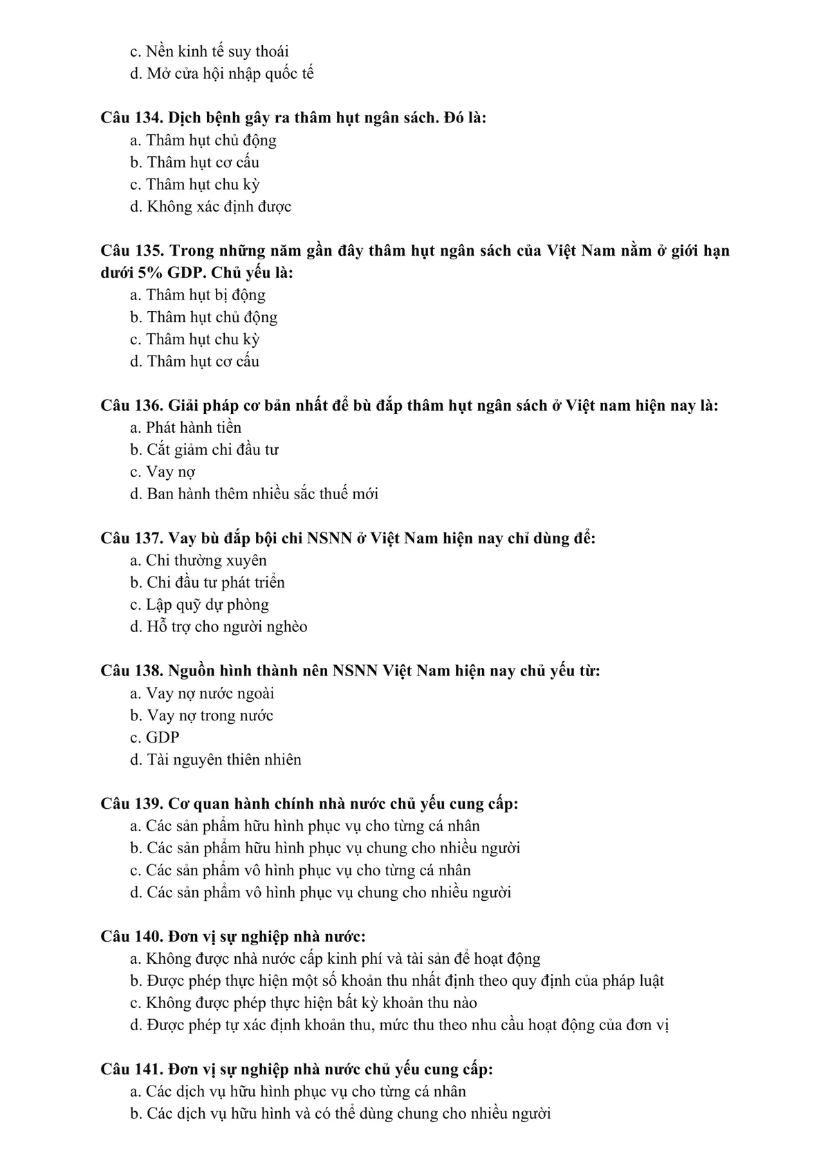 176 câu trắc nghiệm Luật NSNN thi Kho bạc