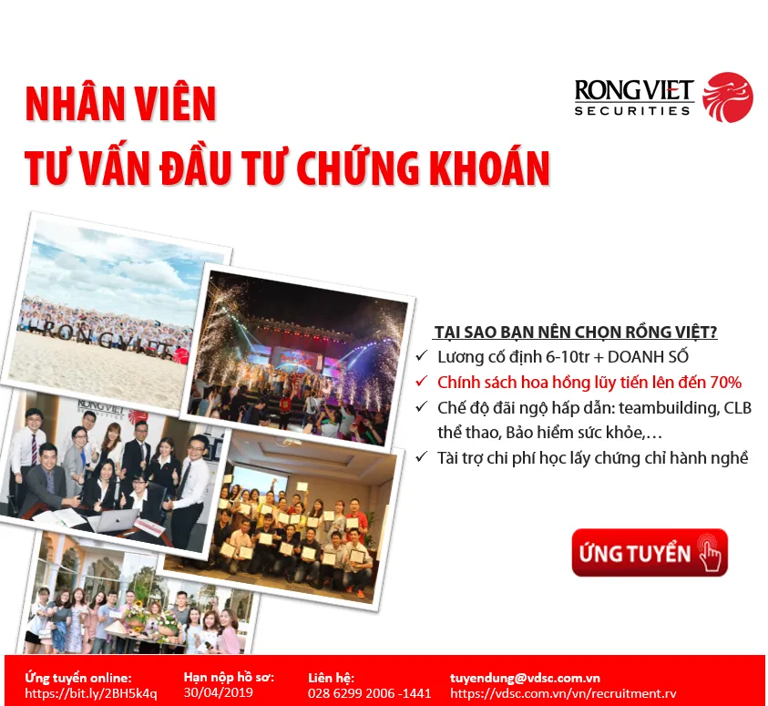Ảnh minh họa – Chứng khoán Rồng Việt tuyển NV Tư vấn, Thực tập sinh