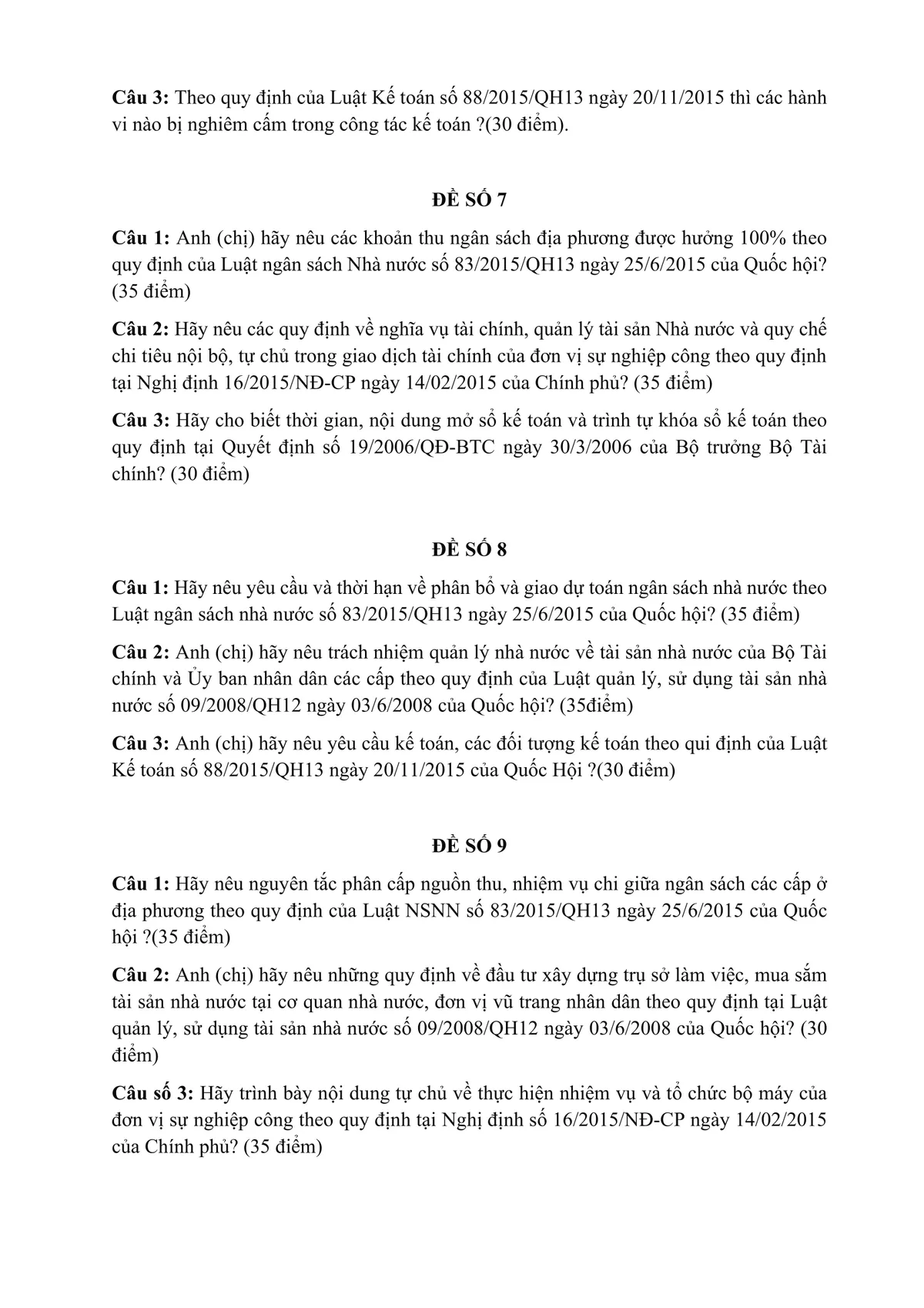 Ảnh minh họa – Tổng hợp 20 đề thi công chức Kế toán