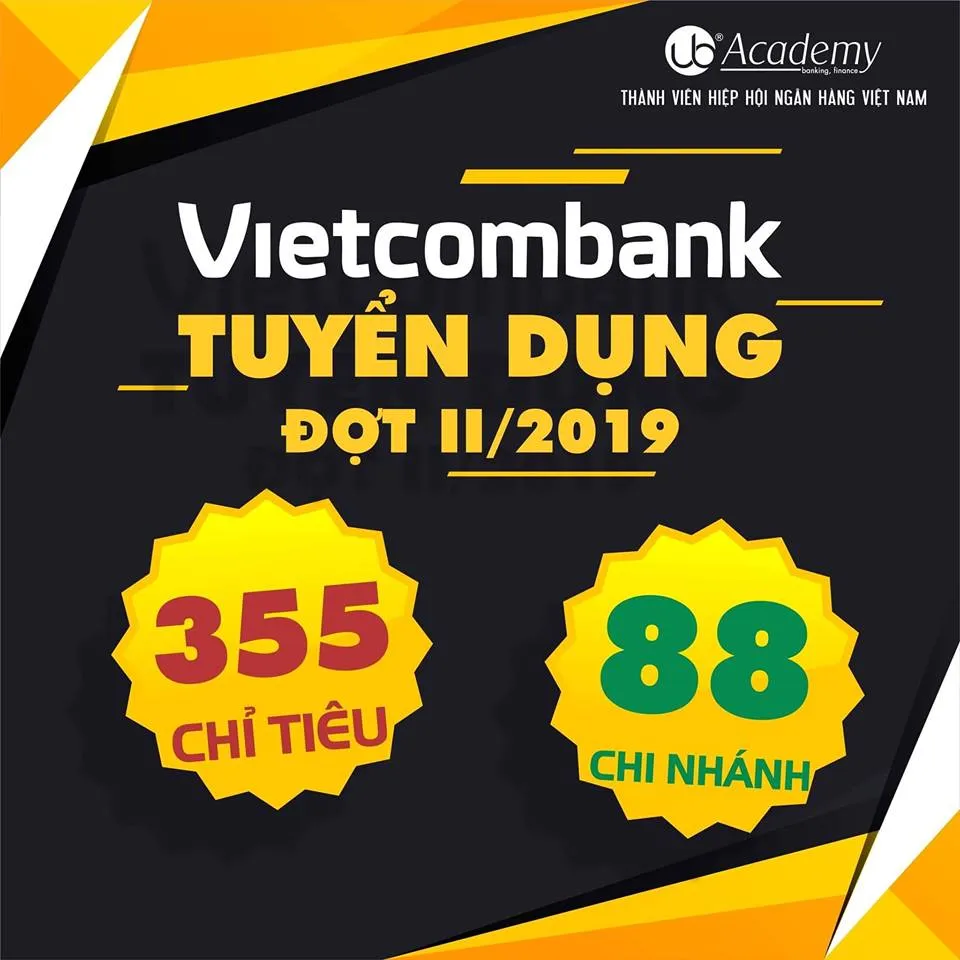 Ảnh minh họa – [HOT] Vietcombank CHÍNH THỨC tuyển dụng 355 chỉ tiêu cho các Chi nhánh - Đợt II/2019