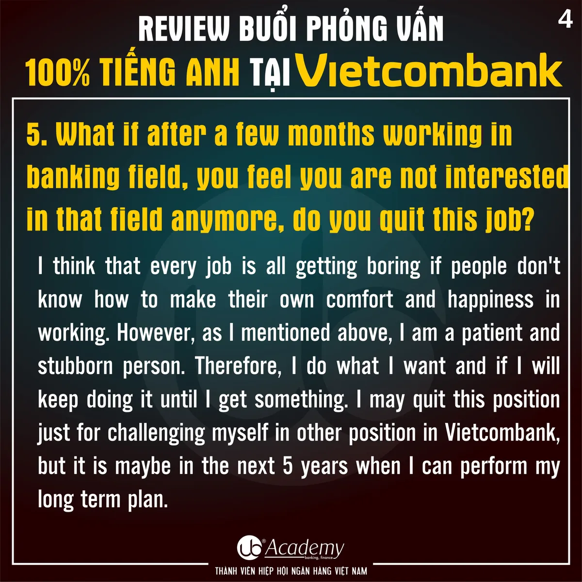 Ảnh minh họa – Review Phỏng vấn 100% Tiếng Anh tại Vietcombank năm 2019
