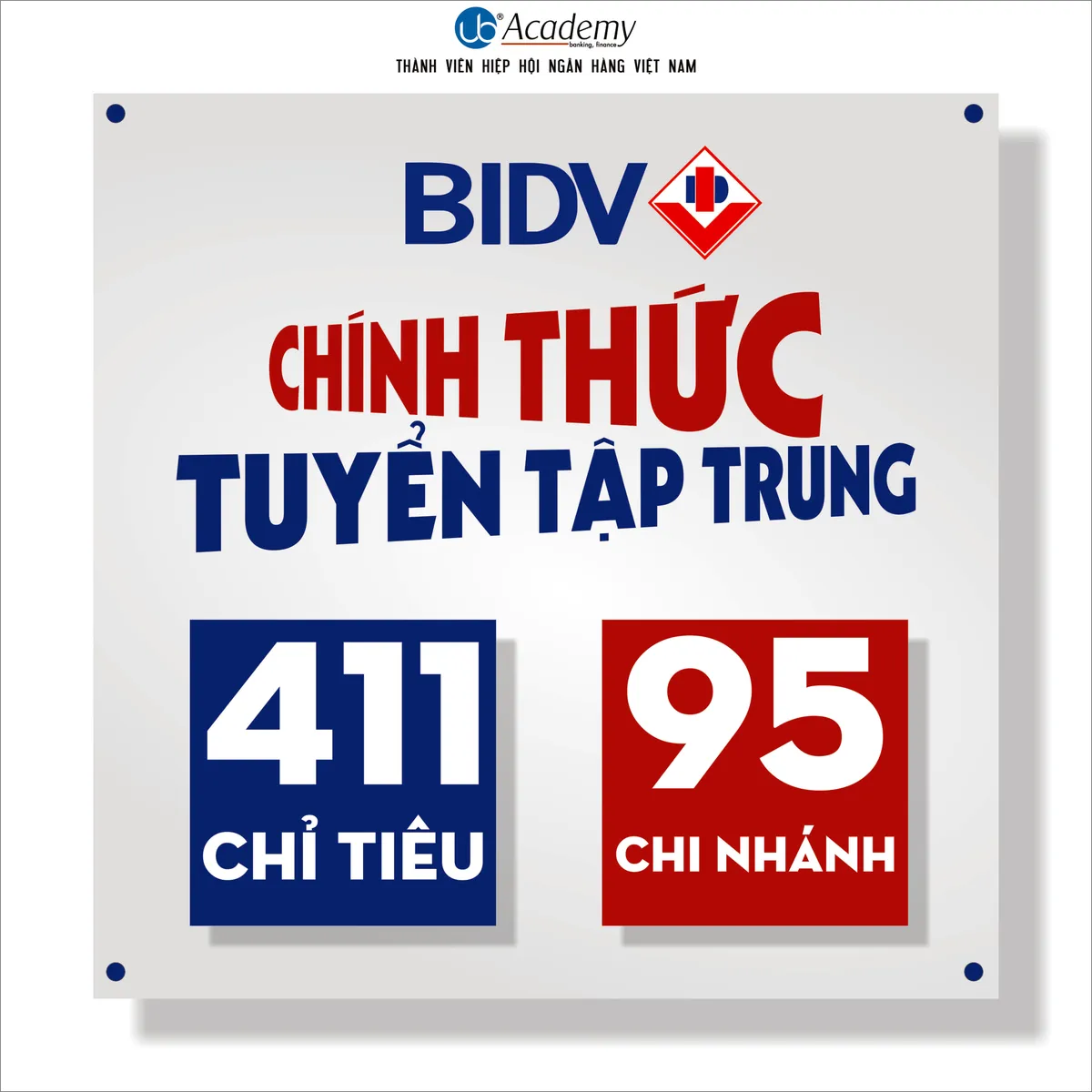 Ảnh minh họa – BIDV chính thức tuyển dụng TẬP TRUNG đợt 2/2019 với 411 chỉ tiêu cho 95 chi nhánh