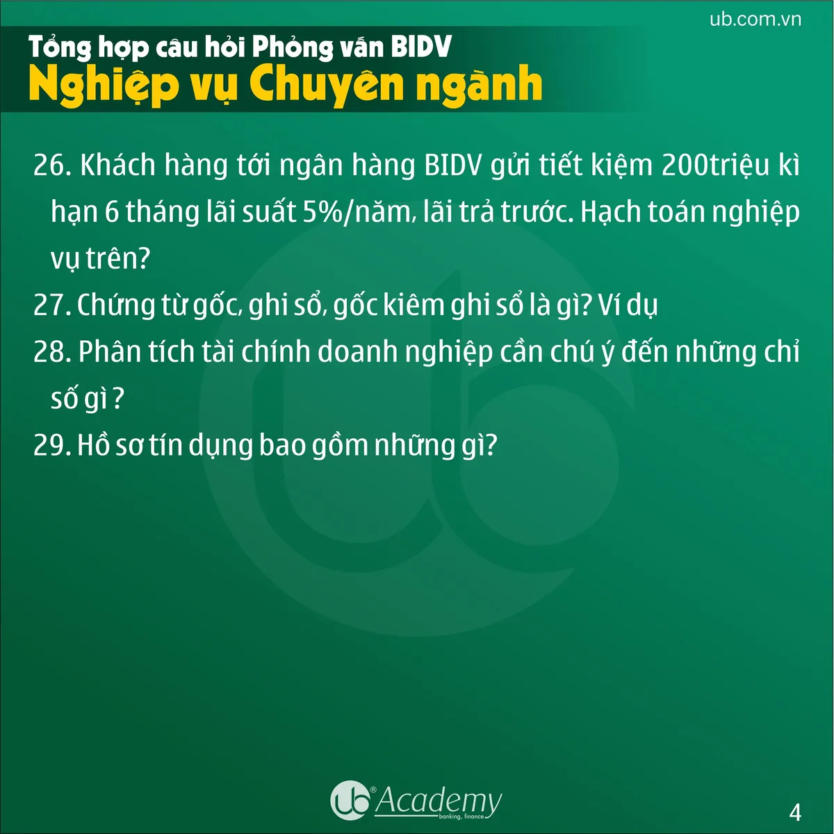 Ảnh minh họa – Tổng hợp Giỏ câu hỏi Nghiệp vụ - Phỏng vấn BIDV tháng 05/2019