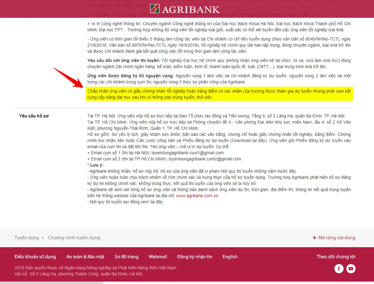 Ảnh minh họa – Agribank chấp nhận Sinh viên năm 4 chưa Tốt nghiệp Đại học