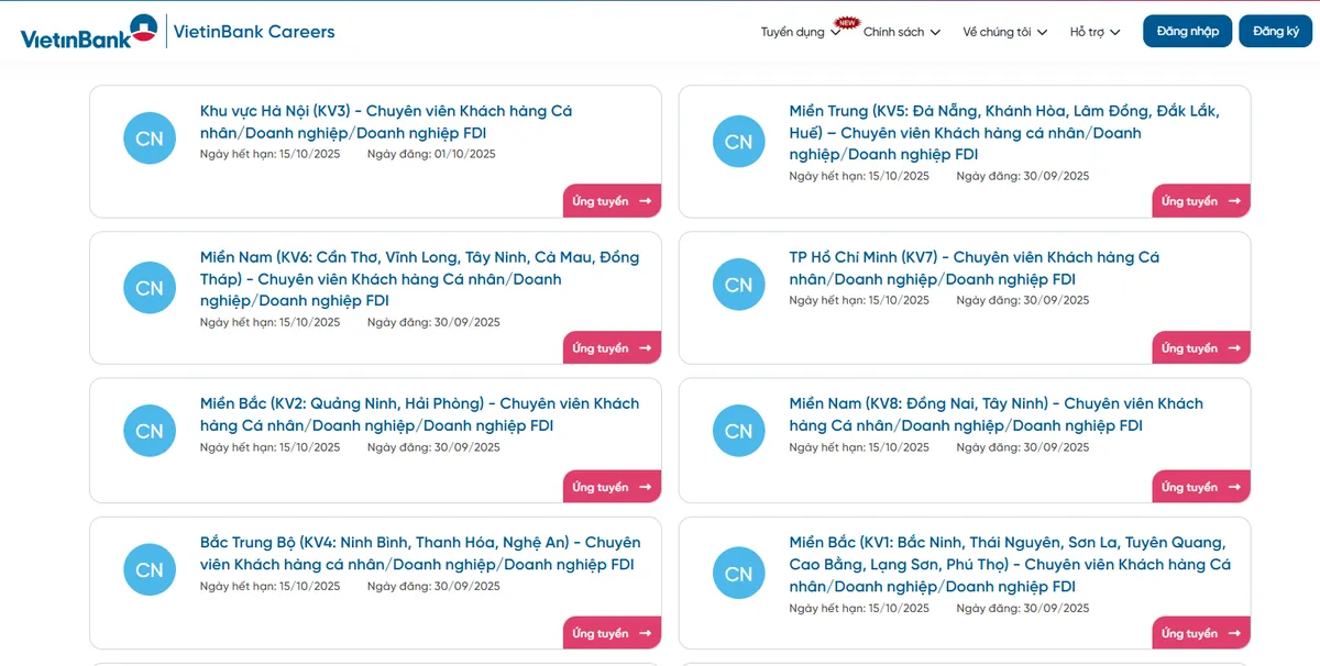 Ảnh minh họa – [HOT] VietinBank bất ngờ mở rộng tuyển dụng – 198 chỉ tiêu tại nhiều khu vực trên toàn quốc