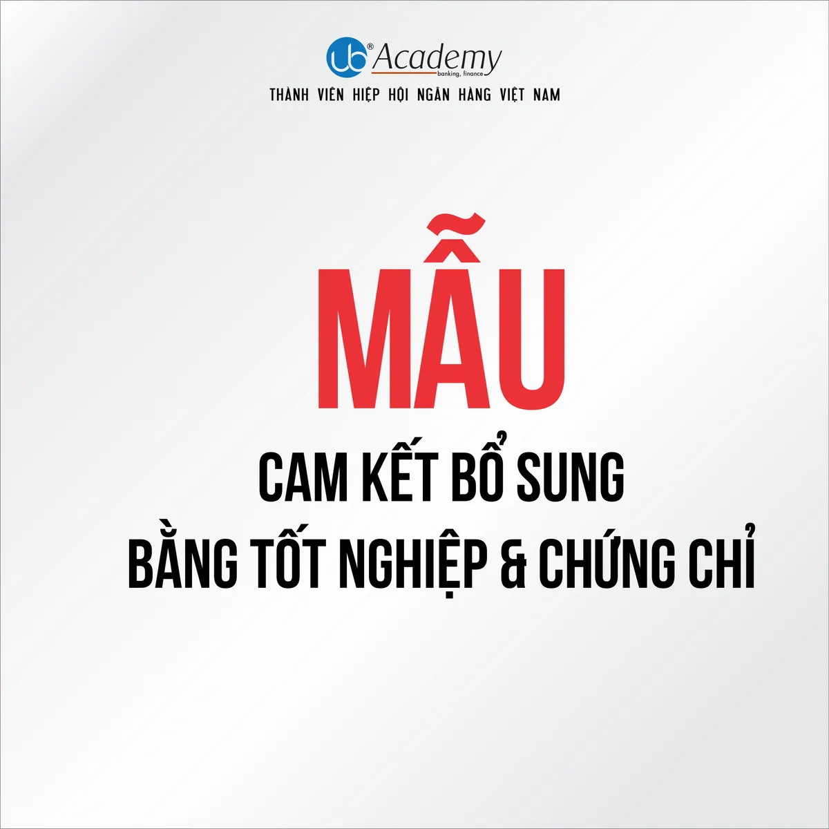 Ảnh minh họa – Mẫu cam kết bổ sung Bằng Tốt nghiệp & Chứng chỉ