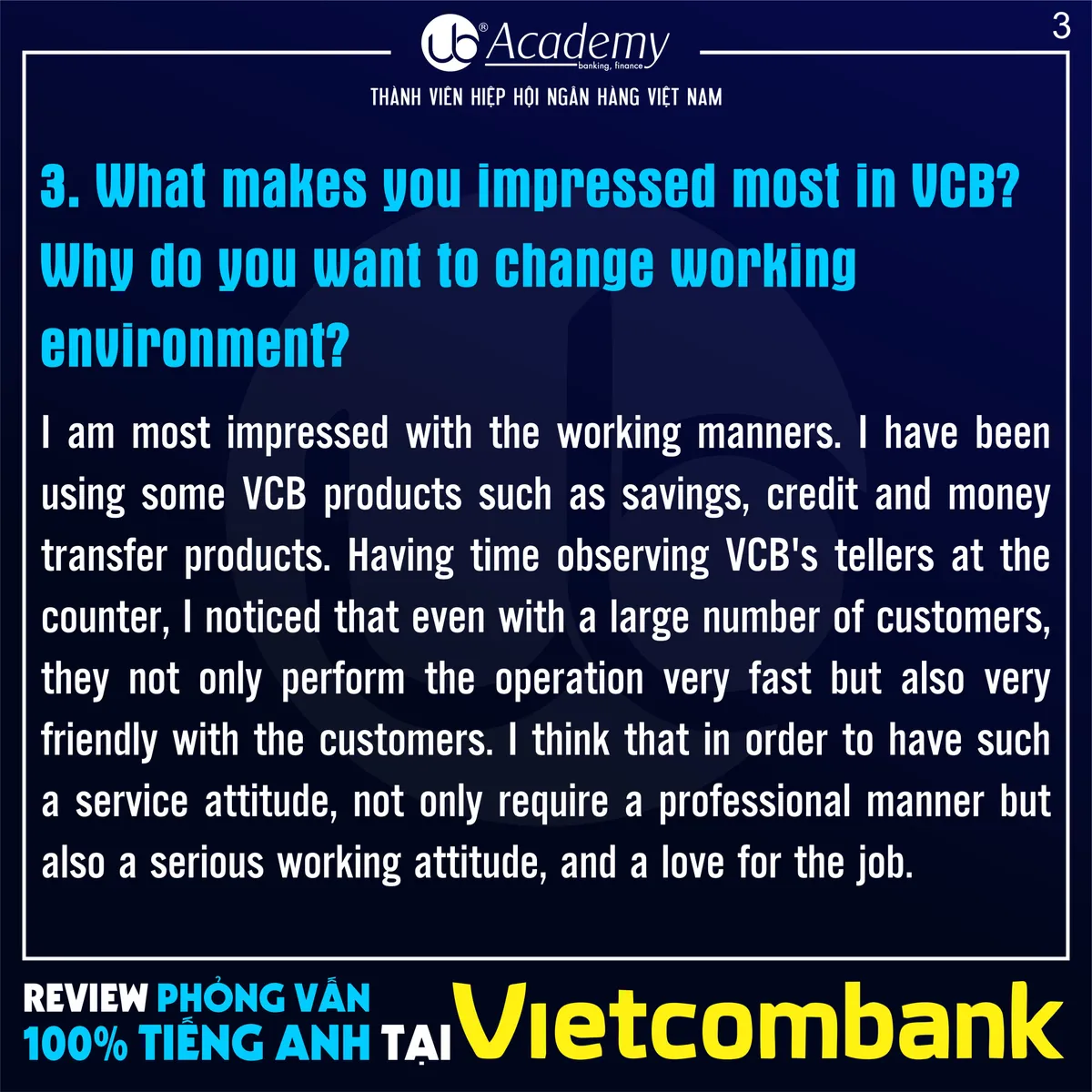 Ảnh minh họa – Review Phỏng vấn 100% Tiếng Anh tại Vietcombank 2018