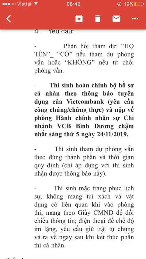 Ảnh minh họa – Vietcombank đã thông báo lịch Phỏng vấn ngay tuần này