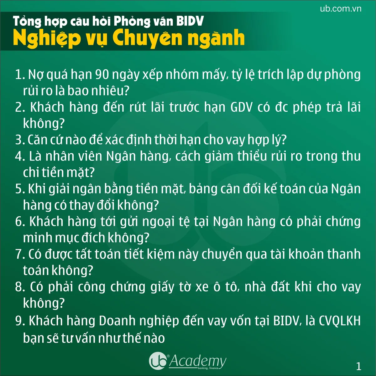 Ảnh minh họa – Tổng hợp Giỏ câu hỏi Nghiệp vụ - Phỏng vấn BIDV tháng 05/2019
