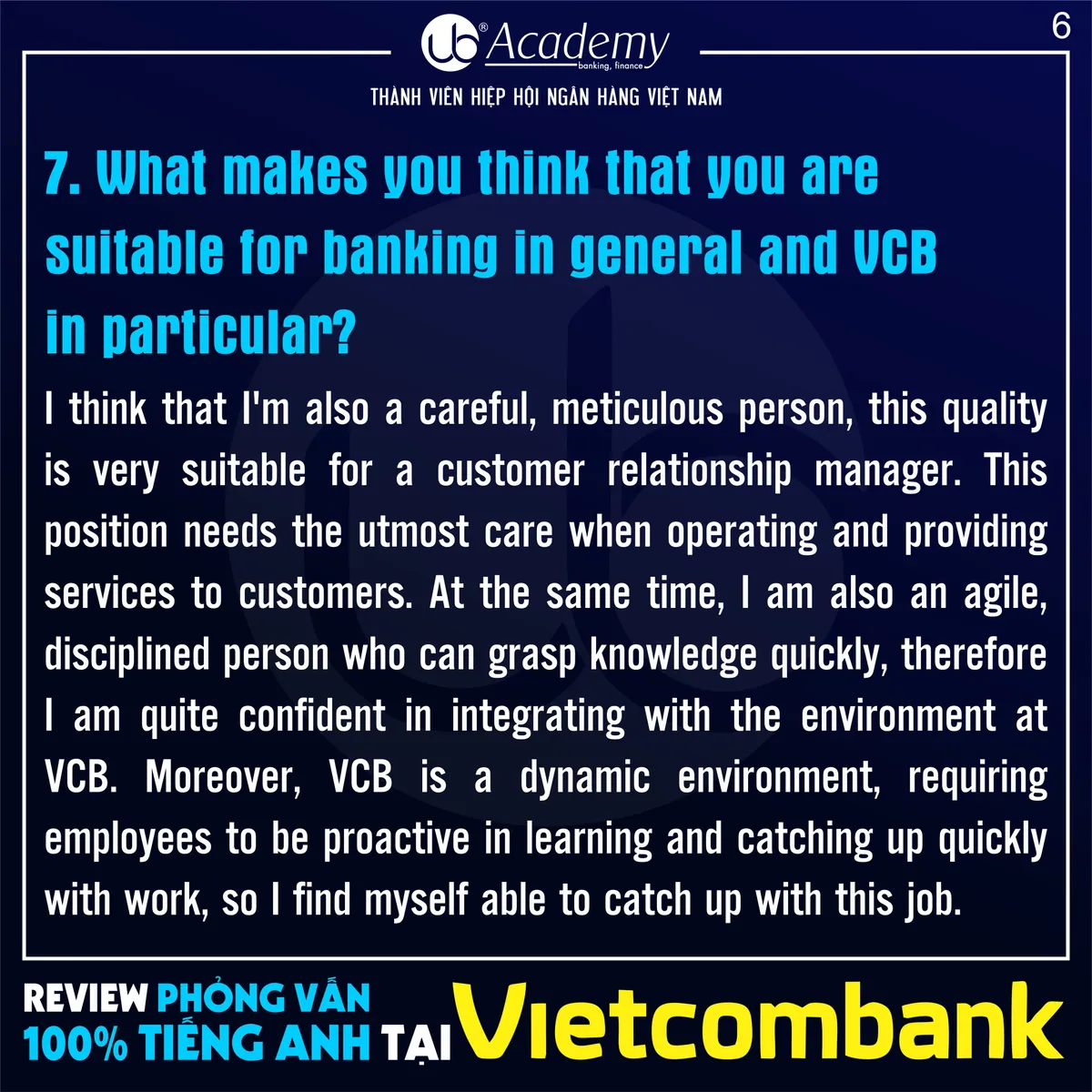 Ảnh minh họa – Review Phỏng vấn 100% Tiếng Anh tại Vietcombank 2018