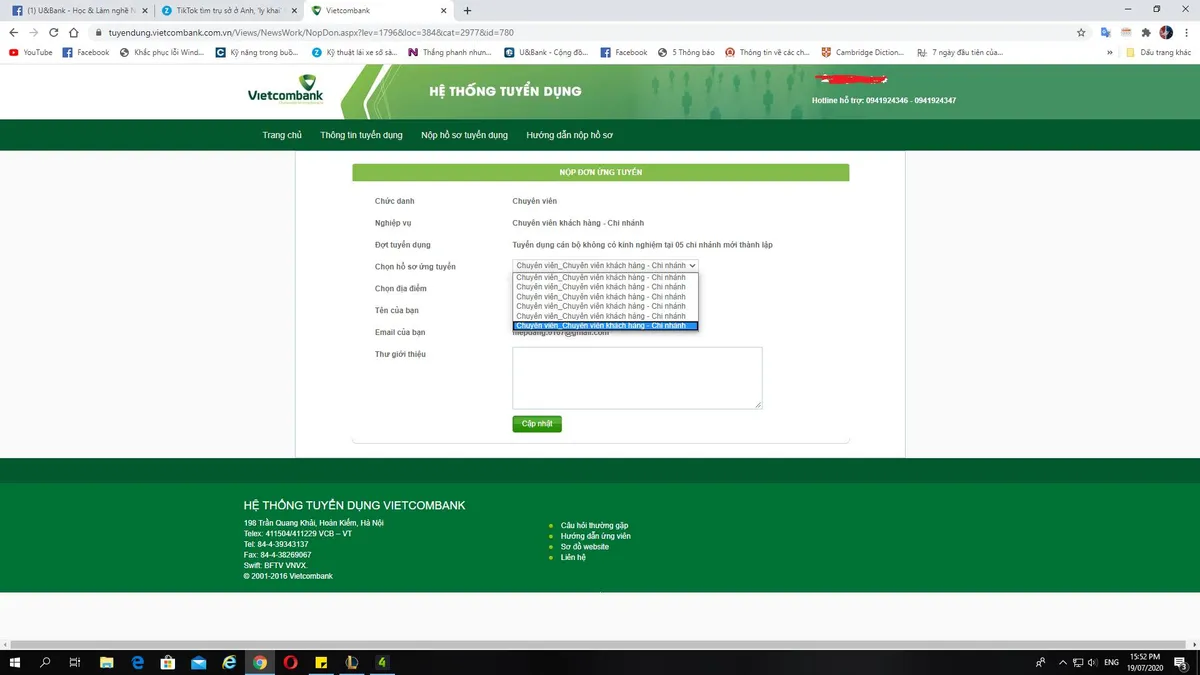 Ảnh minh họa – (Hồ sơ) Kinh nghiệm Nộp hồ sơ vào Vietcombank năm 2021