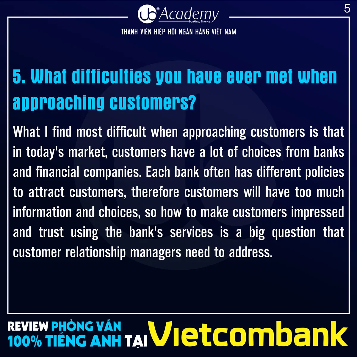 Ảnh minh họa – Review Phỏng vấn 100% Tiếng Anh tại Vietcombank 2018