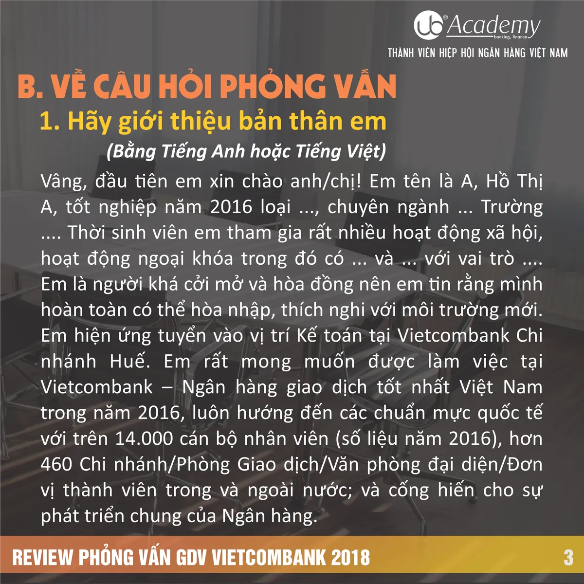 Ảnh minh họa – Review Phỏng vấn Vietcombank vị trí Giao dịch viên năm 2018