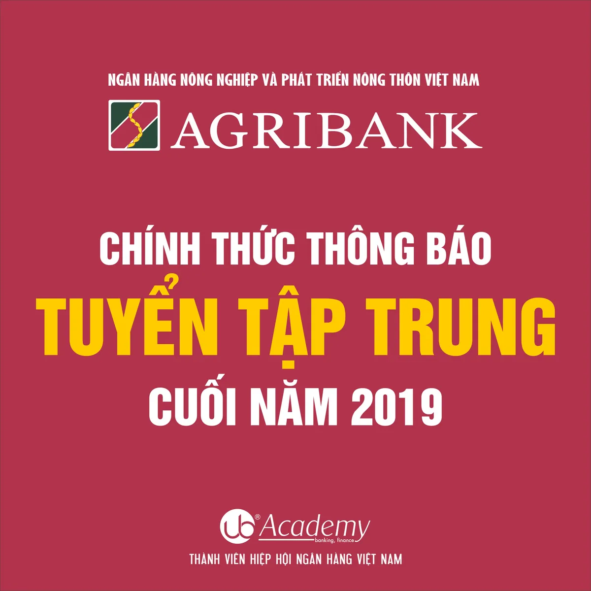 Ảnh minh họa – Agribank CHÍNH THỨC tuyển Tập trung đợt 2.2019