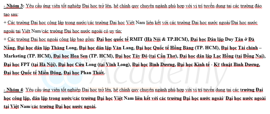 Ảnh minh họa – Quy định về Hồ sơ ứng tuyển Vietcombank 2020