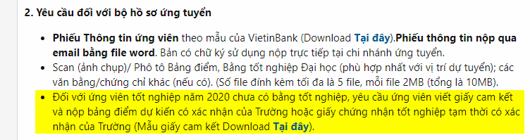 Ảnh minh họa – VietinBank chấp nhận Hồ sơ Sinh viên năm 4 (đang làm khóa luận)