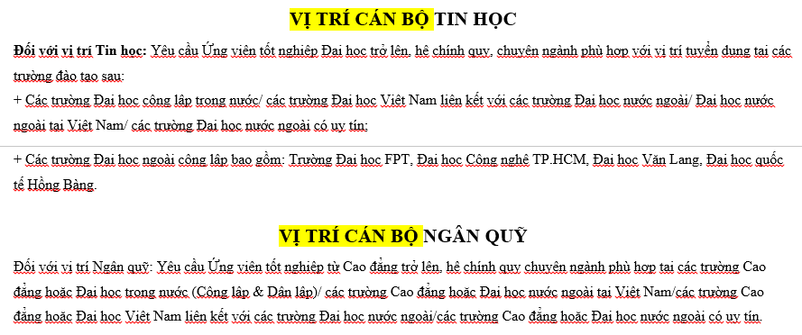 Ảnh minh họa – Quy định về Hồ sơ ứng tuyển Vietcombank 2020