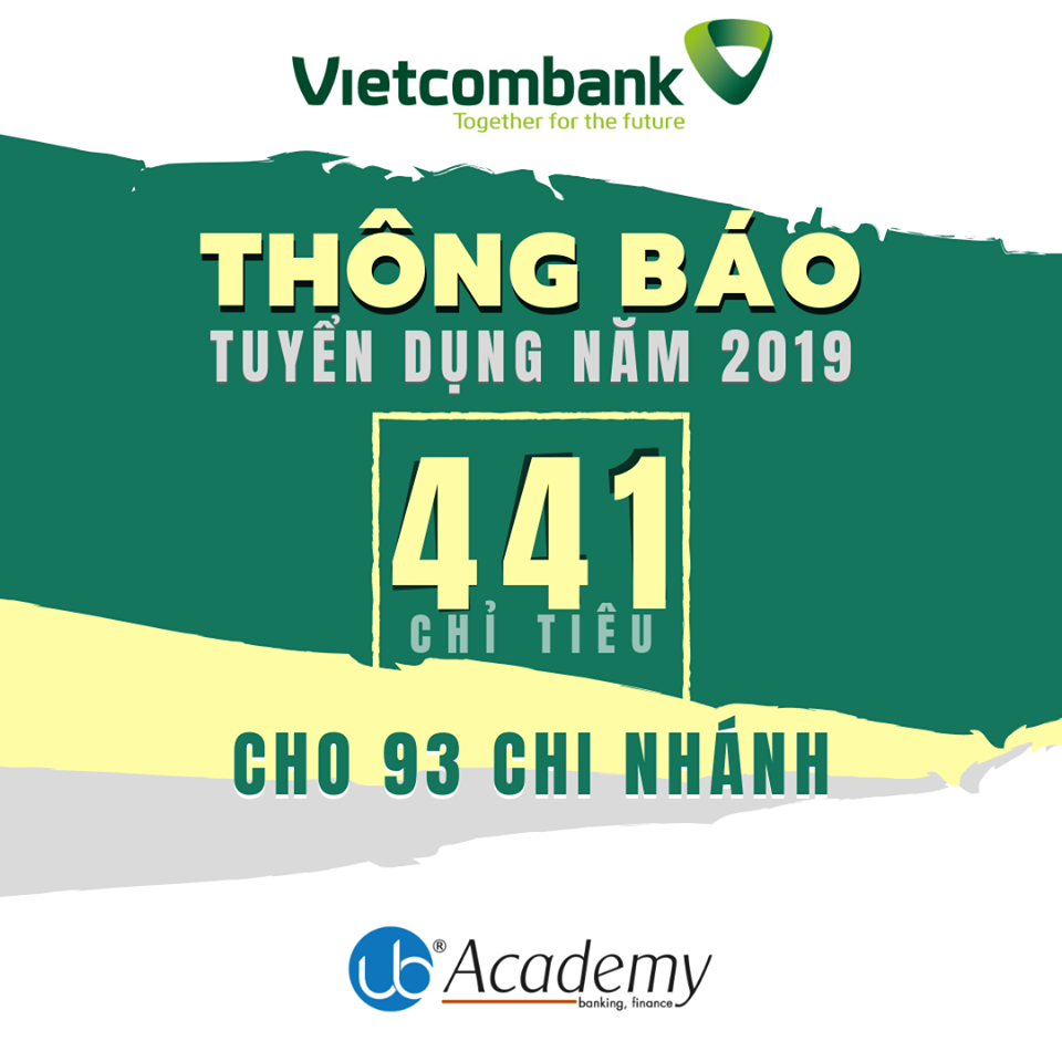 Ảnh minh họa – VIETCOMBANK CHÍNH THỨC tuyển dụng TẬP TRUNG đợt 1/2019 với 441 chỉ tiêu